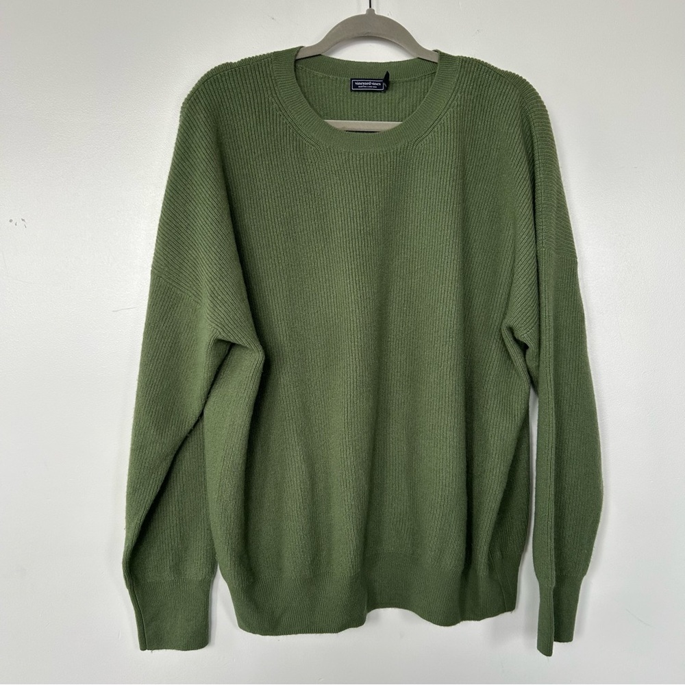 Vineyard Vines Wool & Cashmere Blend Sweater Size Large/XL in Green